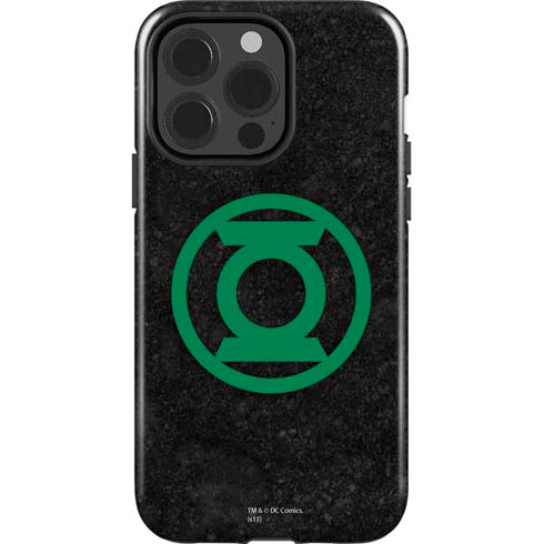 DC Comics Green Lantern Logo Black Background iPhone 15 Pro Impact Case